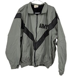 US Army Military Jacket IPFU Windbreaker X-Large Regular Men's Gray Black